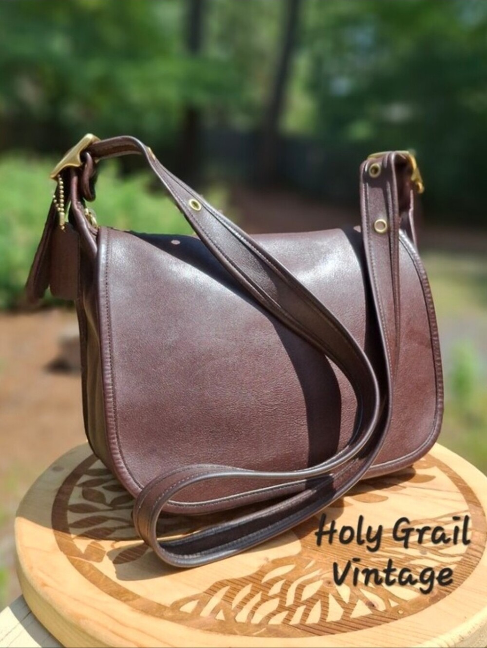 Vintage 2000 Coach Mahogany Glove Tanned Leather Patricia's Legacy Bag #9951